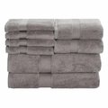 Safavieh Super Plush Towel Bundle, Grey - 8 Piece TWL1850C